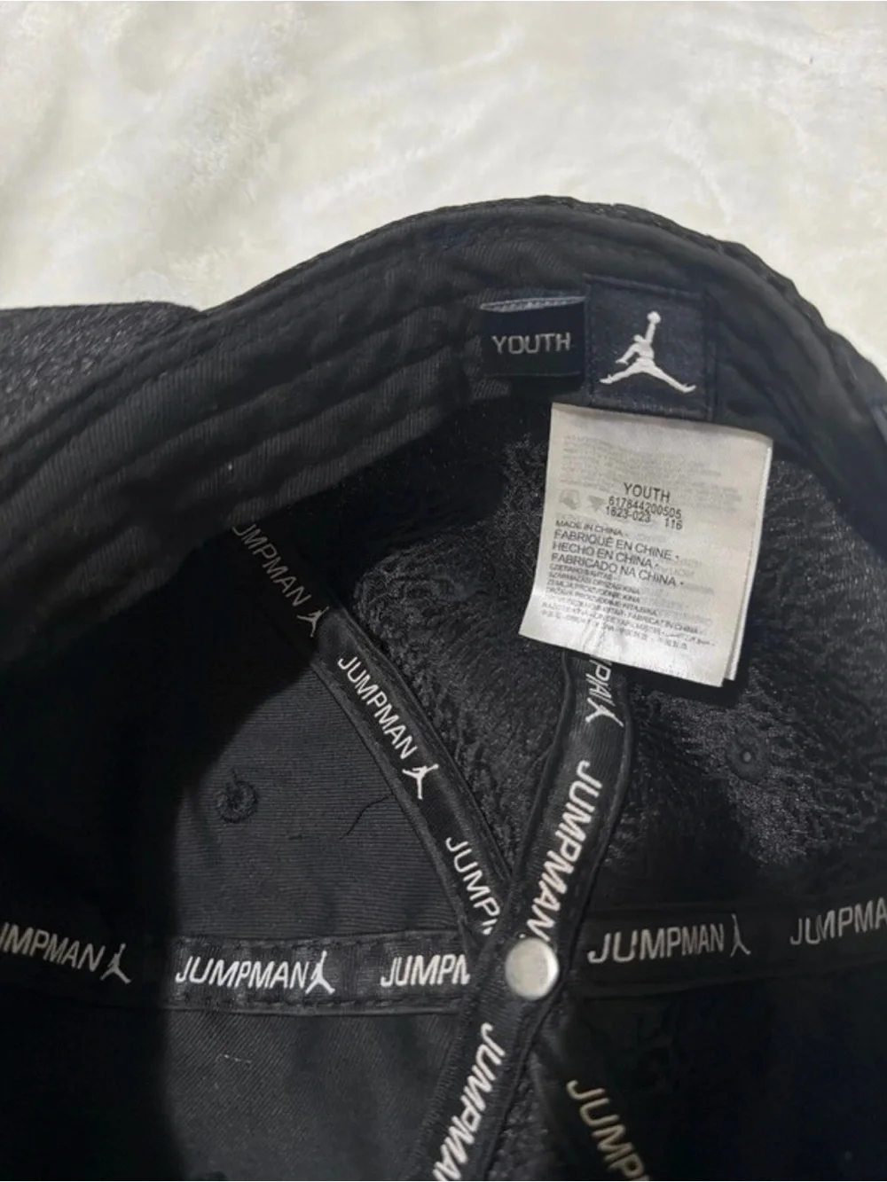 Jump Black Youth Jumpman Hat with Silver Logo
